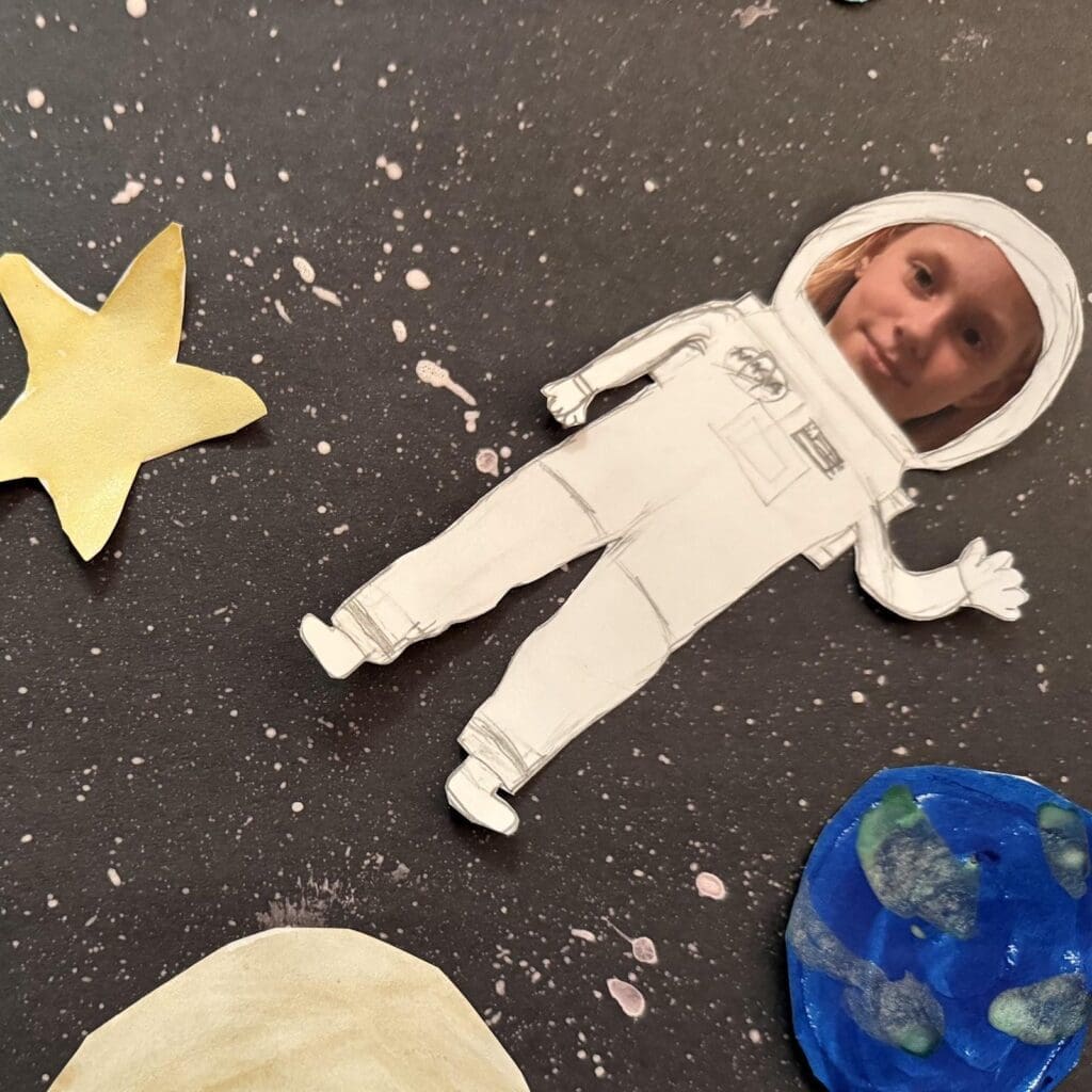 Picture of elementary student in space at project based school.